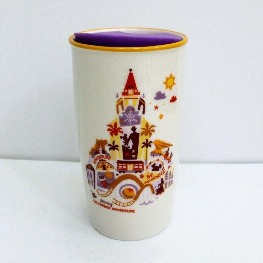 Starbucks Disney Parks California Adventure Collage Ceramic Travel Tumbler
